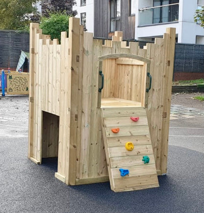 “Active” Toddler/Infant Castle 140x140cm x 90cm platform height, with rock wall