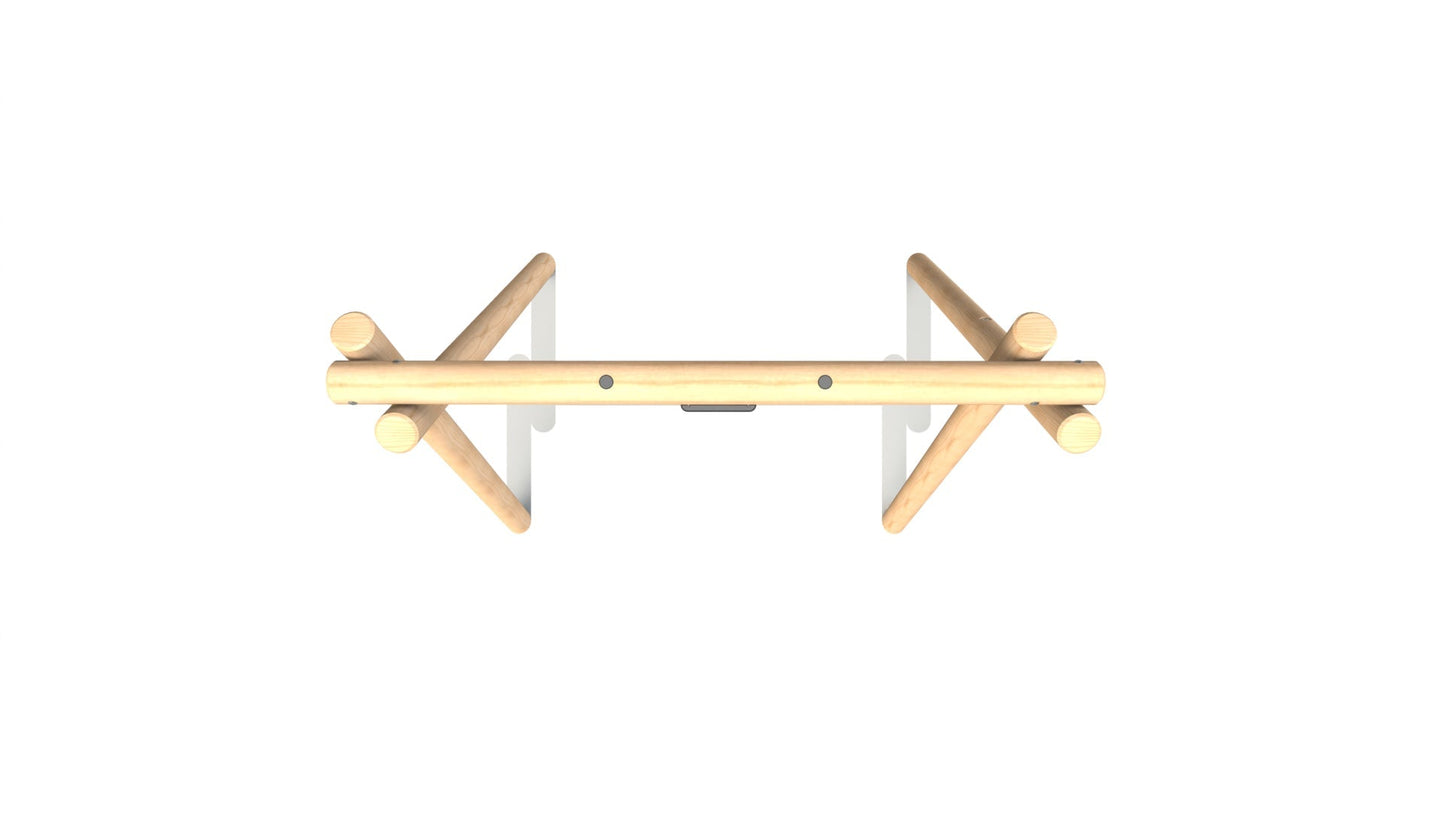 Single Commercial Swing Frame with flat seat – Radiata Pine round timber