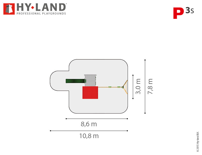 Hy-land Project 3S  Climbing Frame with swing module – Hyland P3S