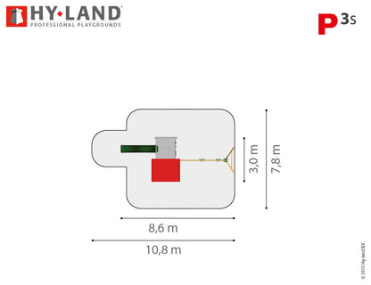 Hy-land Project 3S  Climbing Frame with swing module – Hyland P3S
