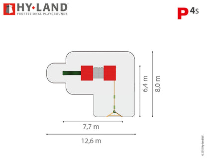 Hy-land Project P4S  Climbing Frame with swing module – Hyland P4S