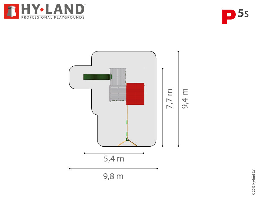 Hy-land Project 5S  Climbing Frame with swing module – Hyland P5S