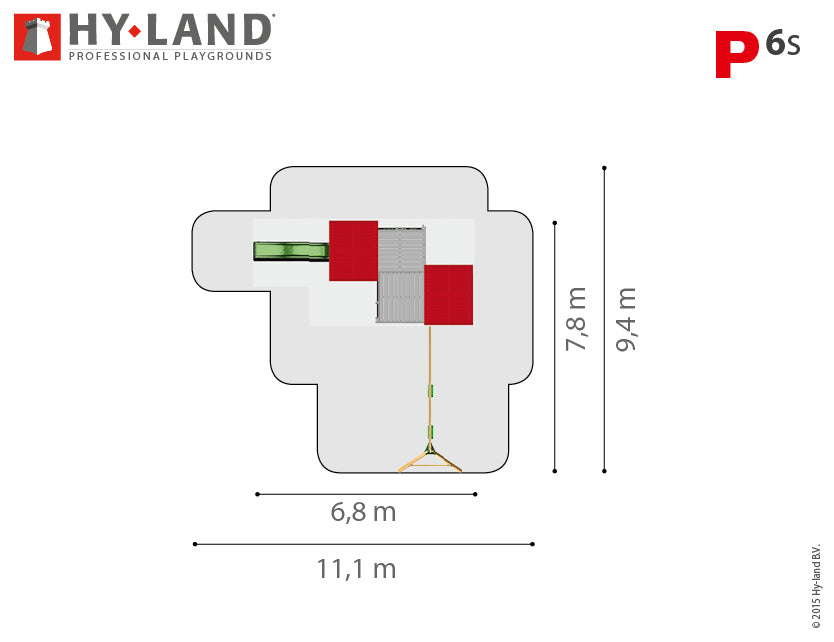Hy-land Project P6S  Climbing Frame with swing module – HYLAND P6S