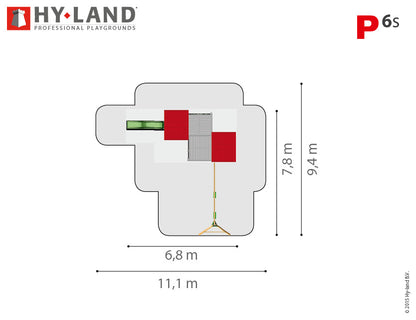 Hy-land Project P6S  Climbing Frame with swing module – HYLAND P6S