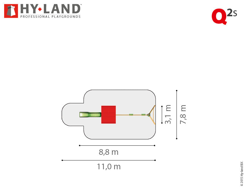 Hy-land Project Q2S  Climbing Frame with swing module – Hyland Q2S