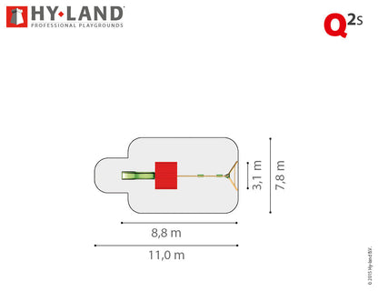 Hy-land Project Q2S  Climbing Frame with swing module – Hyland Q2S