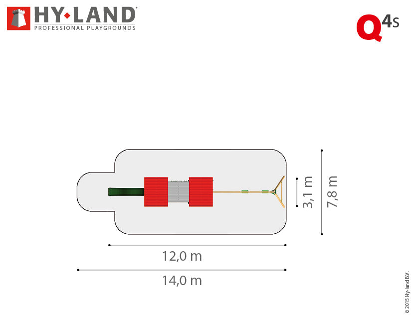 Hy-land Project Q4S  Climbing Frame with swing module – HYLAND Q4S