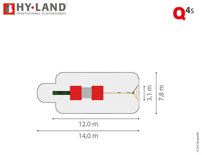 Hy-land Project Q4S  Climbing Frame with swing module – HYLAND Q4S