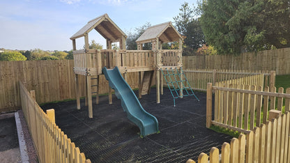 ACTIVE Hopton towers – 1.5 and 1.2m platform height, with slide, 3 accessories AND INSTALLATION