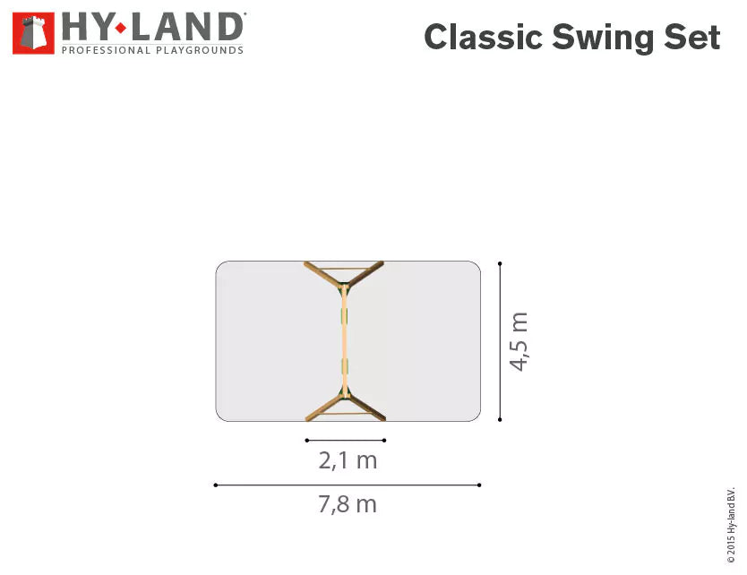Hy-land Commercial Swing set with seats and anchors