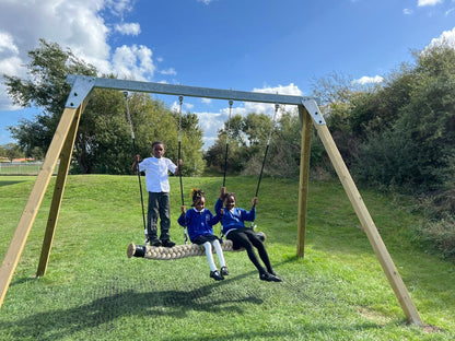 ACTIVE Commercial Swing Frame with snake swing – METAL top pole