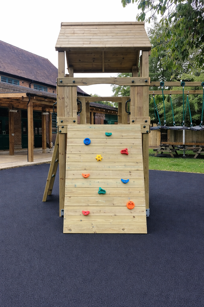 ACTIVE Woodland towers – 2x 1.5 height platforms, with slide, 4 accessories AND INSTALLATION