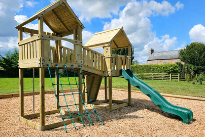 ACTIVE Hereford towers – 1.5 and 1.8m platform height, with slide, 3 accessories AND INSTALLATION