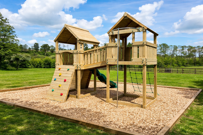 ACTIVE Hereford towers – 1.5 and 1.8m platform height, with slide, 3 accessories AND INSTALLATION