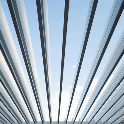 6m x 3m Rectangular Aluminium Louvered Pergola – Grey