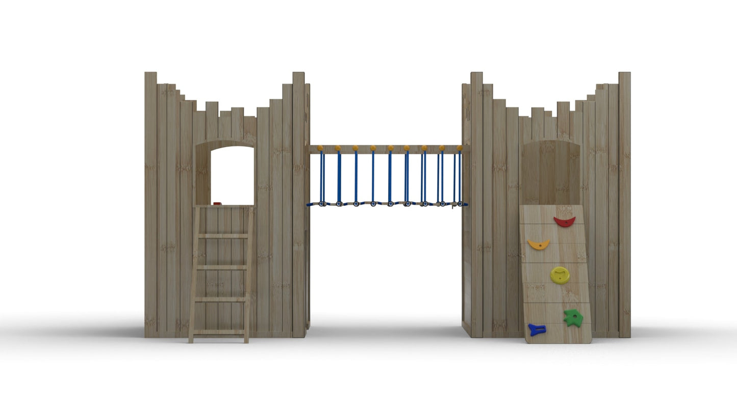 “Active” Double Castle. 125cm platform height – INSTALLED. Ideal for commercial playgrounds