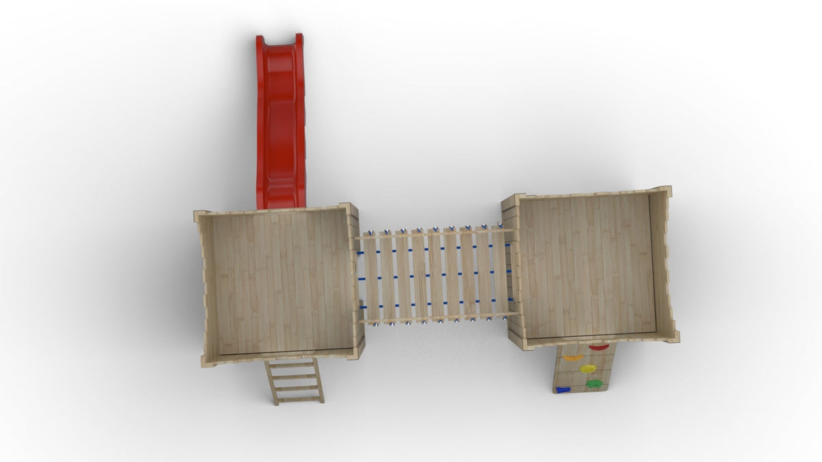 “Active” Double Castle. 125cm platform height – INSTALLED. Ideal for commercial playgrounds