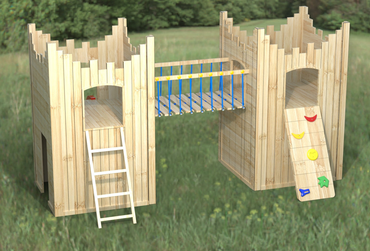“Active” Double Castle. 125cm platform height – INSTALLED. Ideal for commercial playgrounds