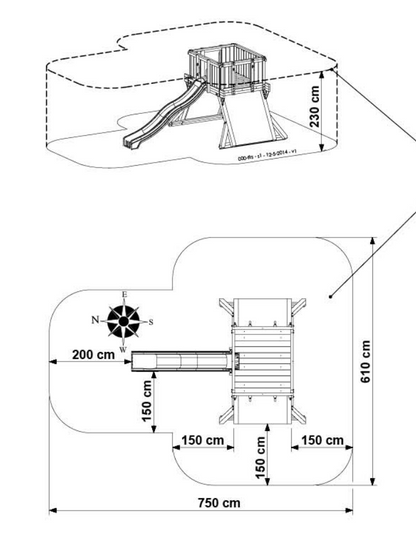 Hy-land Project Q1 climbing frame, Hyland Q1