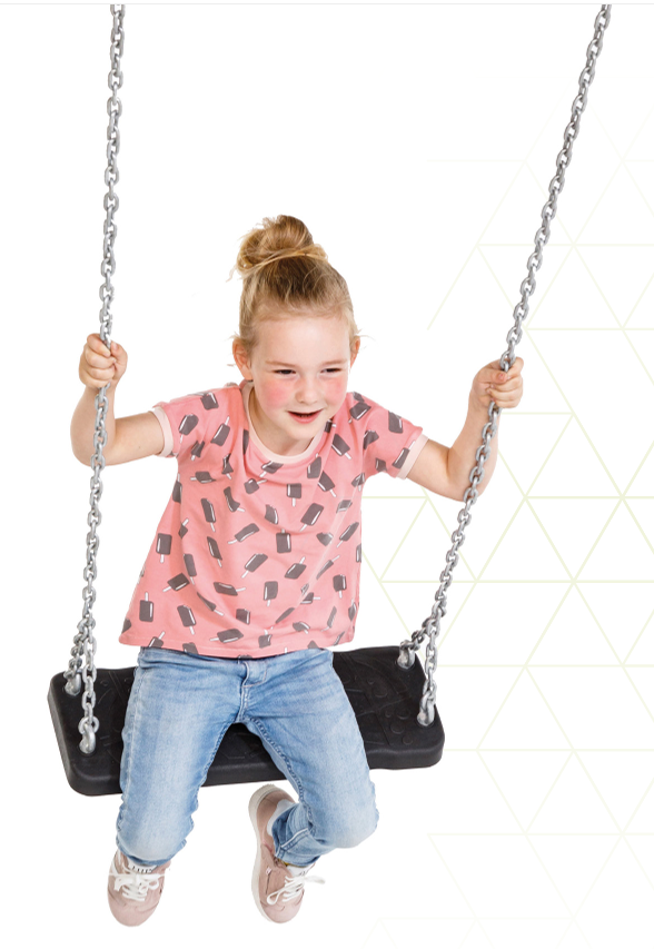 Active Wooden Swing Frame with special needs seat and rubber seat