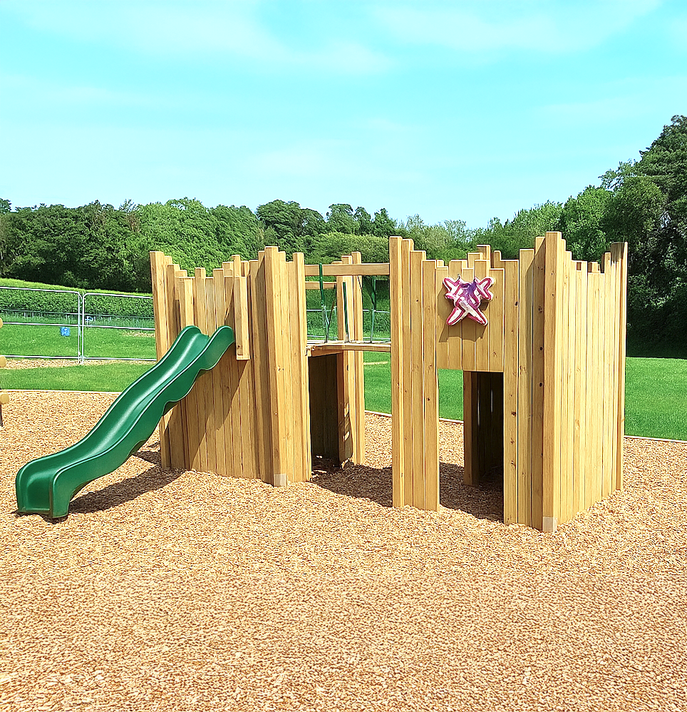 “Active” Double Castle. 125cm platform height – INSTALLED. Ideal for commercial playgrounds