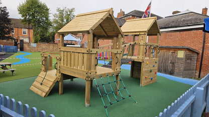 ACTIVE Clifton play tower – Triple platform: 1.2m, 0.9m, 0.6m platform height, including INSTALLATION