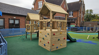 ACTIVE Clifton play tower – Triple platform: 1.2m, 0.9m, 0.6m platform height, including INSTALLATION