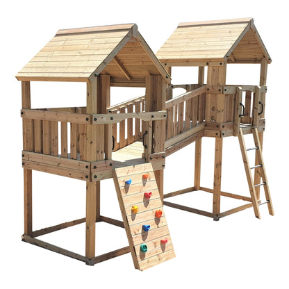 ACTIVE Hopton towers – 1.5 and 1.2m platform height, with slide, 3 accessories AND INSTALLATION