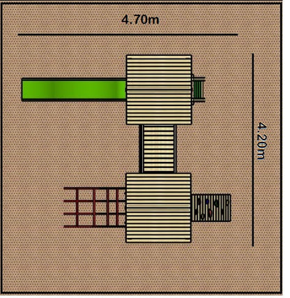 ACTIVE Hopton towers – 1.5 and 1.2m platform height, with slide, 3 accessories AND INSTALLATION