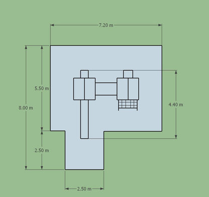 ACTIVE Hopton towers – 1.5 and 1.2m platform height, with slide, 3 accessories AND INSTALLATION