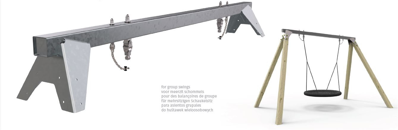 ACTIVE Commercial Swing Frame with nest swing – METAL top pole