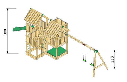 Hy-land Project P7S  Climbing Frame with swing module – Hyland P7S