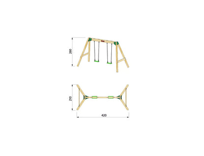 Hy-land Commercial Swing set with seats and anchors