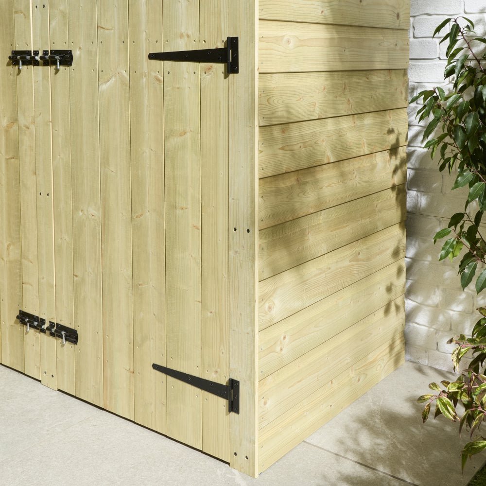 Premier Shiplap Double Bin Store With Box Store