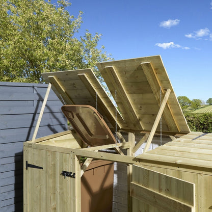Premier Shiplap Quadruple Bin Store