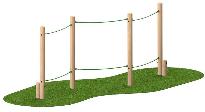 Slalom Rope Walk – Radiata pine