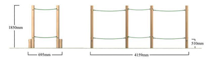 Slalom Rope Walk – Radiata pine